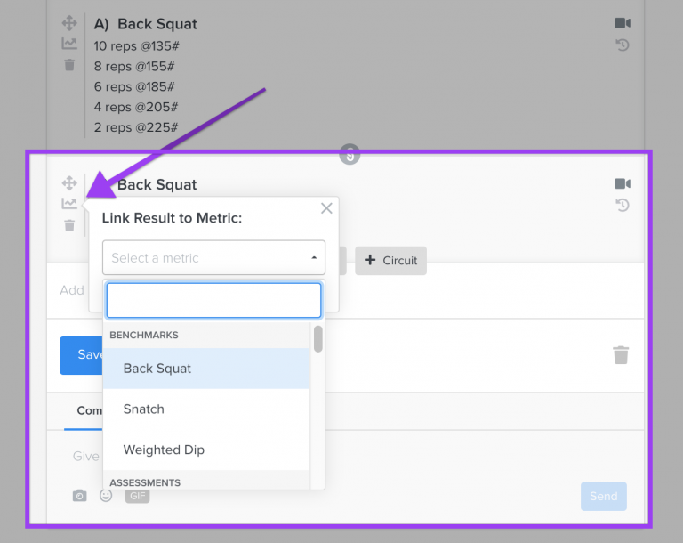 Metric in TrueCoach