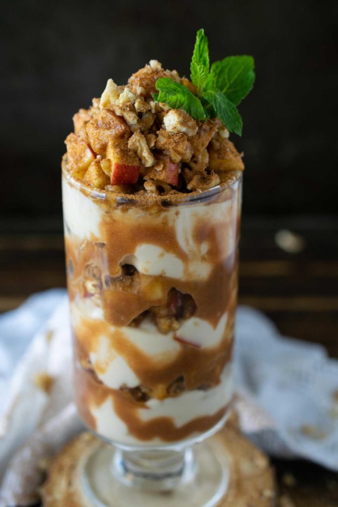 Apple Crumble Coconut Yogurt Parfait (Dairy-Free, Raw)
