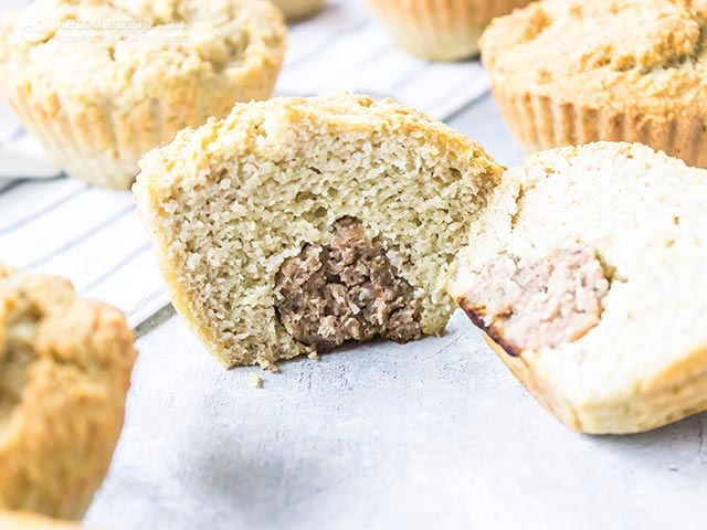 Easy Low-Carb Sausage Stuffed Pancake Muffins