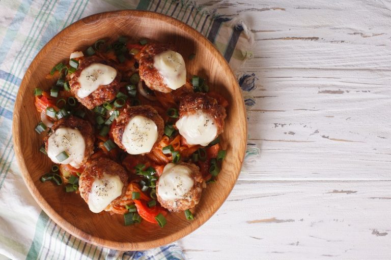 Mozzarella Stuffed Old Bay Meatballs