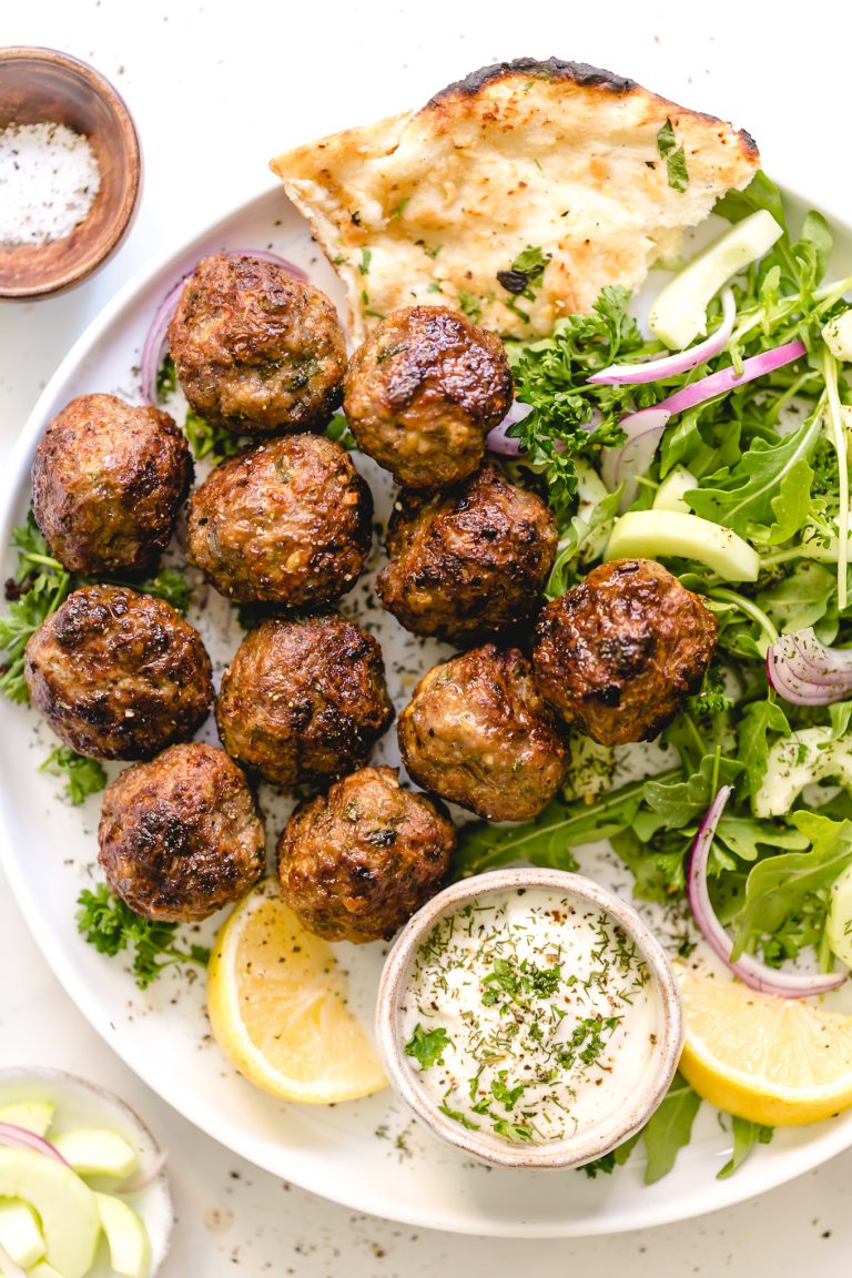 Greek Lamb Meatballs - Andie Mitchell