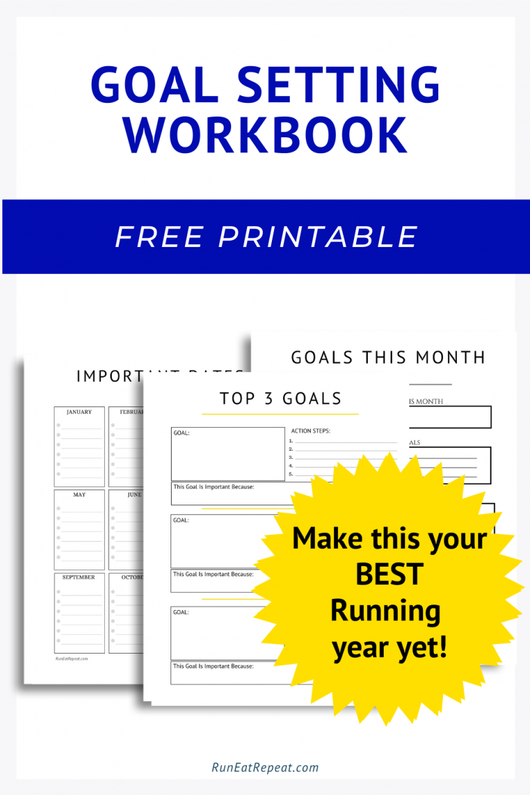 Goal Setting Workbook for Runners - free printable pdf