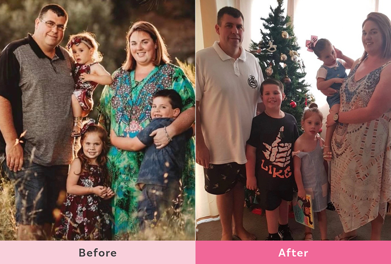 Husband and wife lose 80 kgs between them, that's more than their 3 children combined!