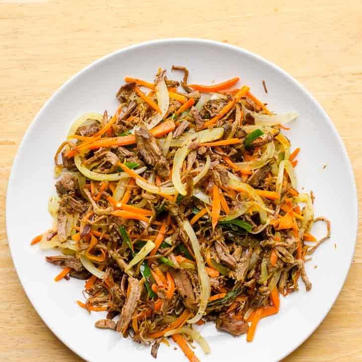 Keto Cajun Pork Sauté with Onions and Carrots