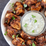 Buffalo Cauliflower Bites with Hemp Ranch Dressing