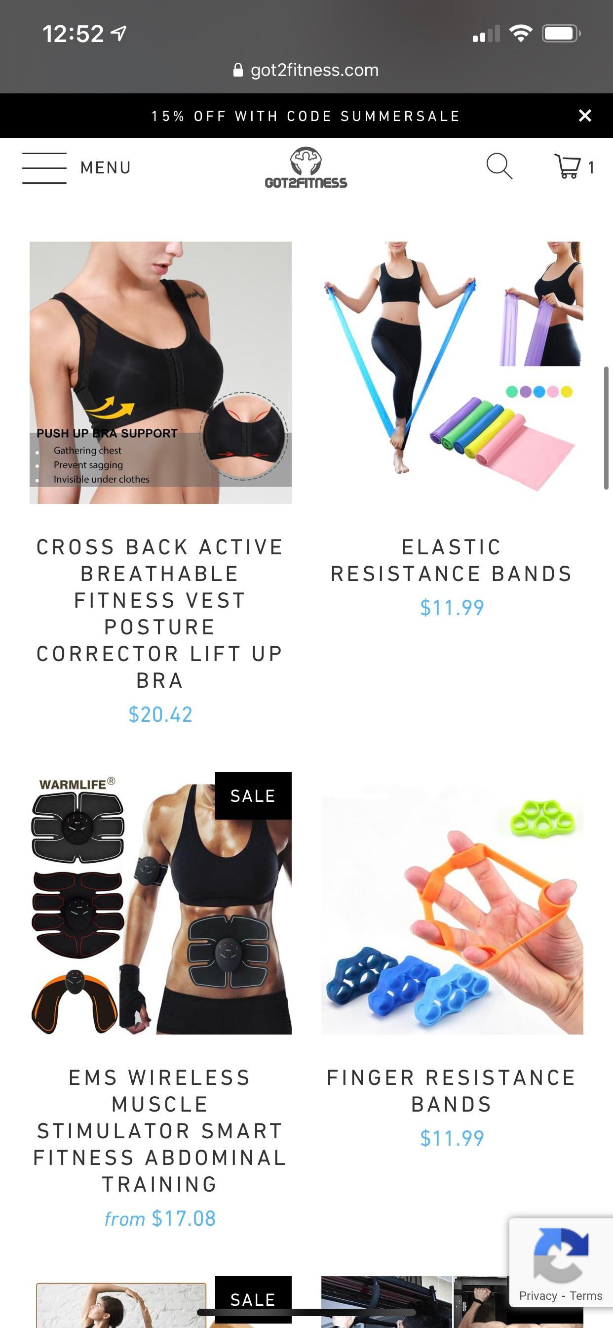 Check out our store Got2Fitness.com! We’ve got tons of awesome fitness equipment and apparel for both sexes! Get 15% off your order with the code ‘summersale’ :) happy shopping!