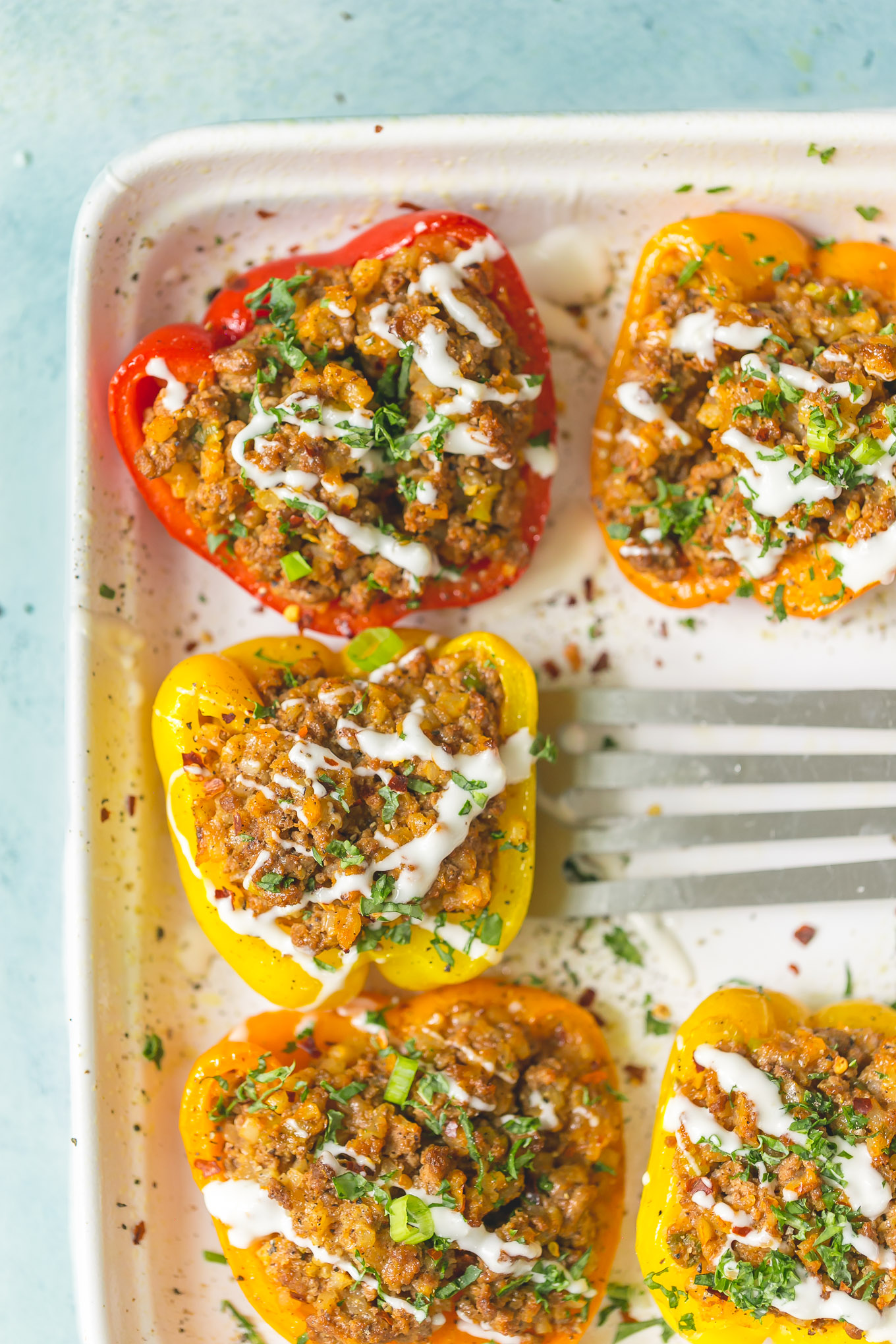 Curried Lamb Stuffed Peppers - Andie Mitchell