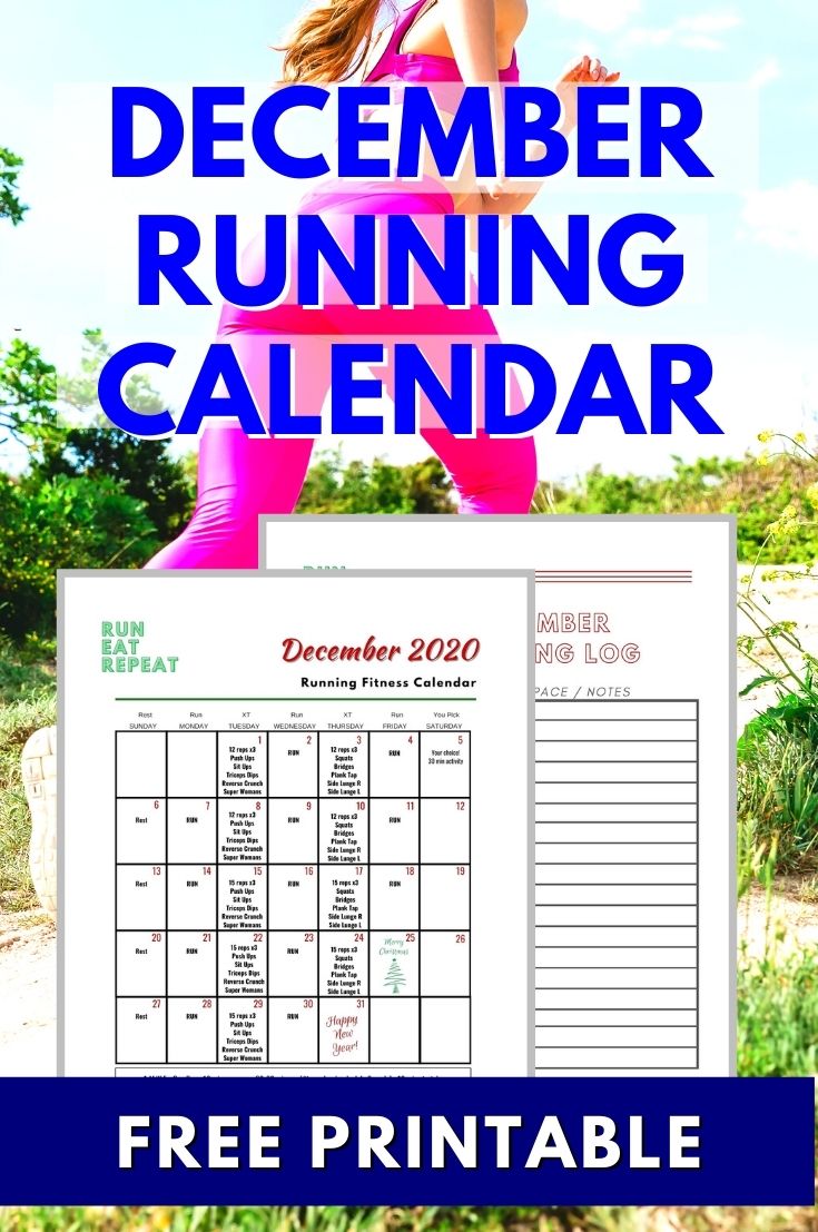 Free Running Plan December Calendar 2020