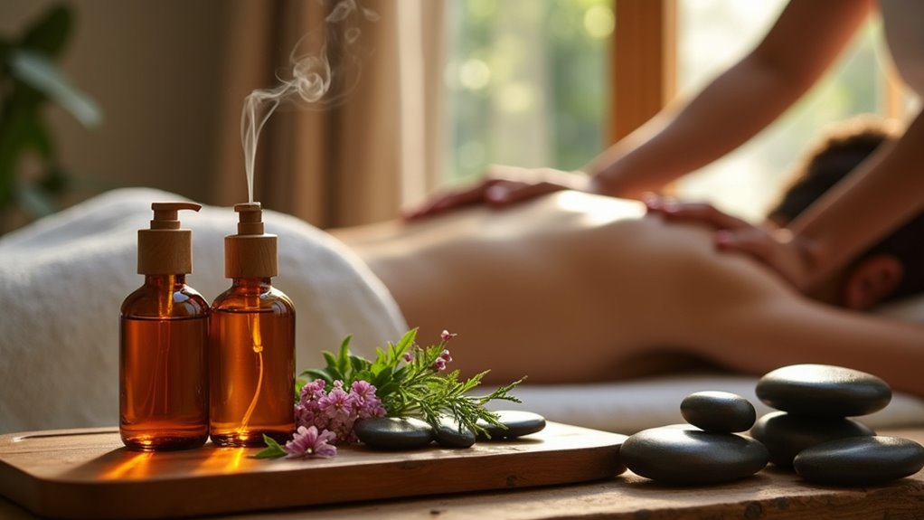 aromatic oil massage therapy