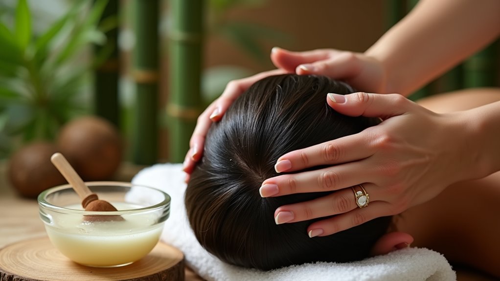 coconut oil hair massage
