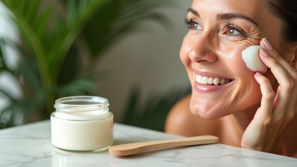 coconut oil promotes youthful skin