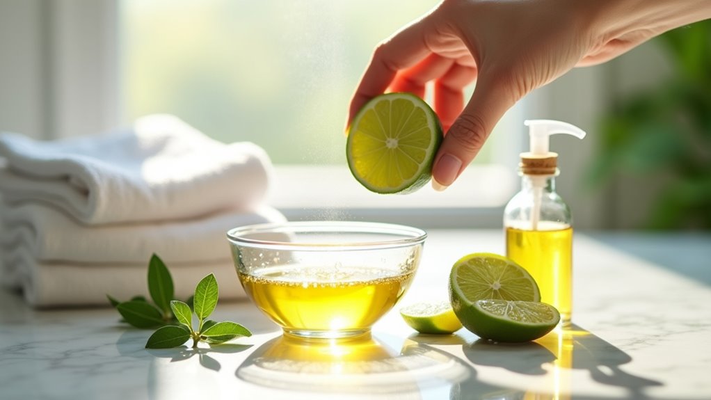 lime oil cleaning and uplifting