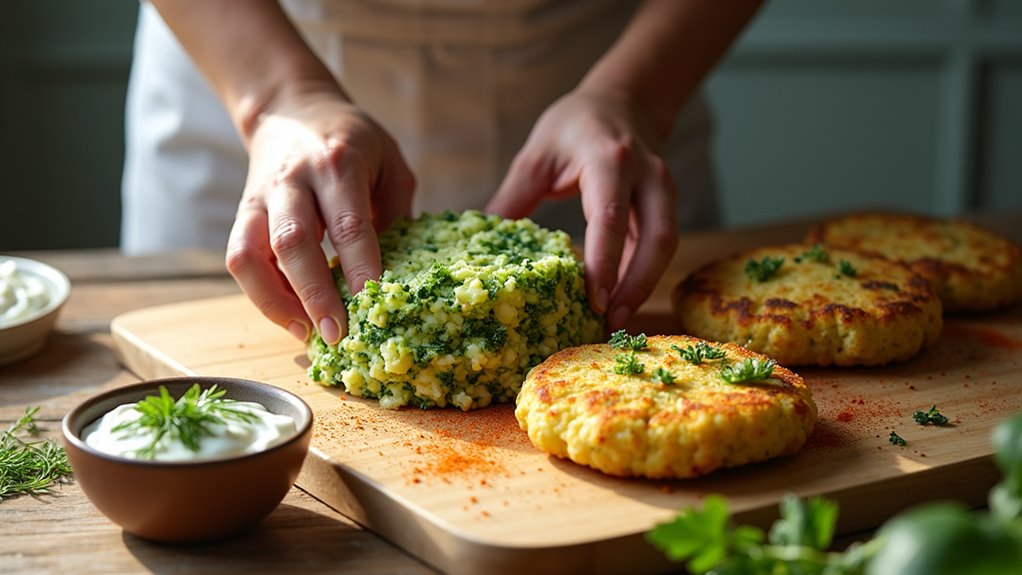 perfect broccoli cauliflower patties