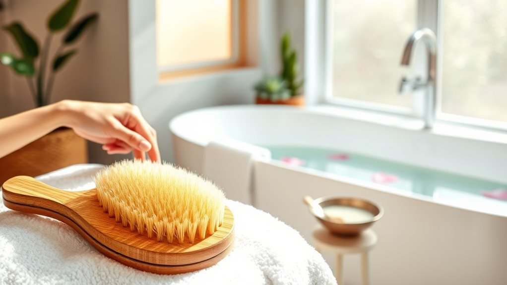dry brushing enhances skin health