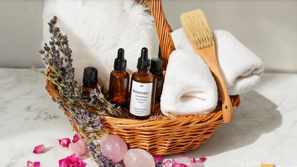 essential oil beauty basket