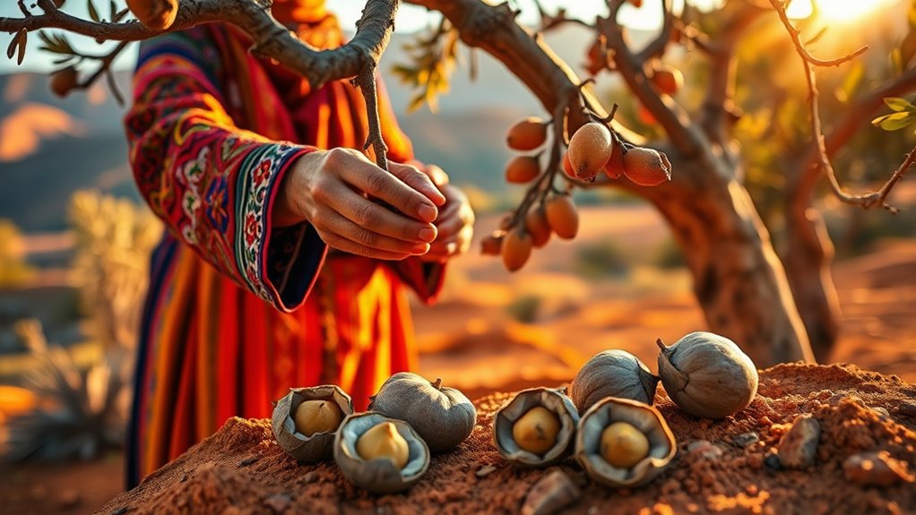 traditional argan oil harvesting