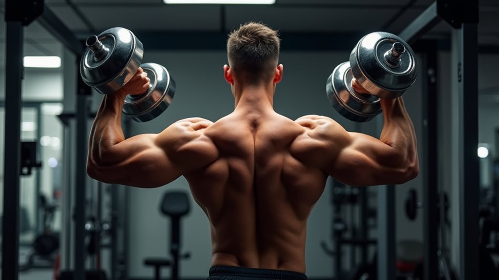 dumbbell shrugs for traps