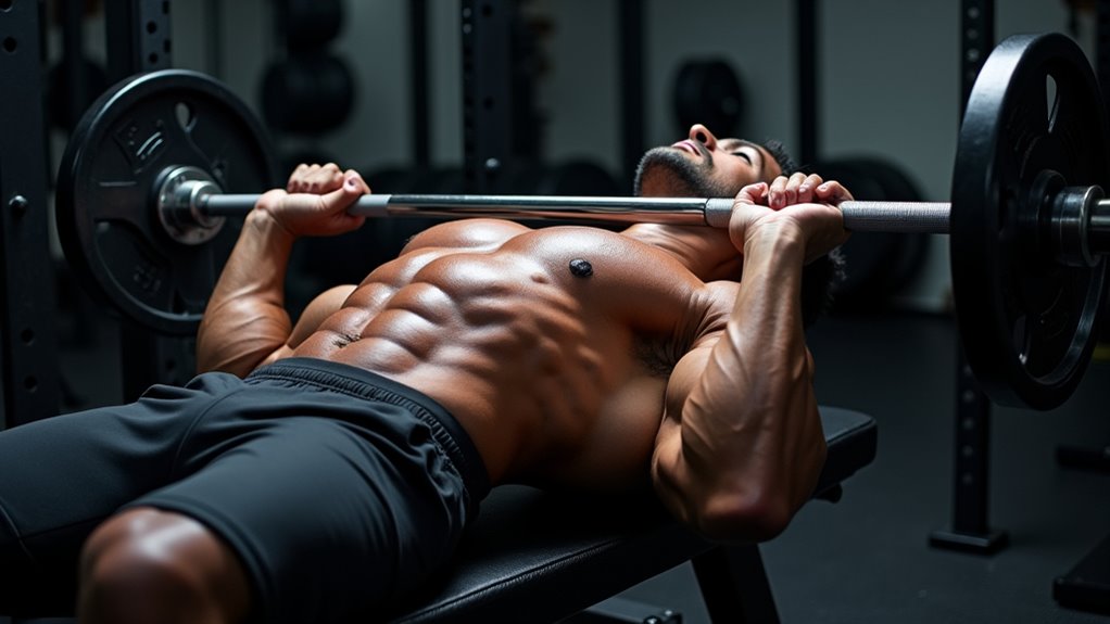 narrow grip triceps emphasis