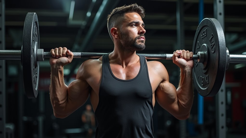 reverse grip barbell rows