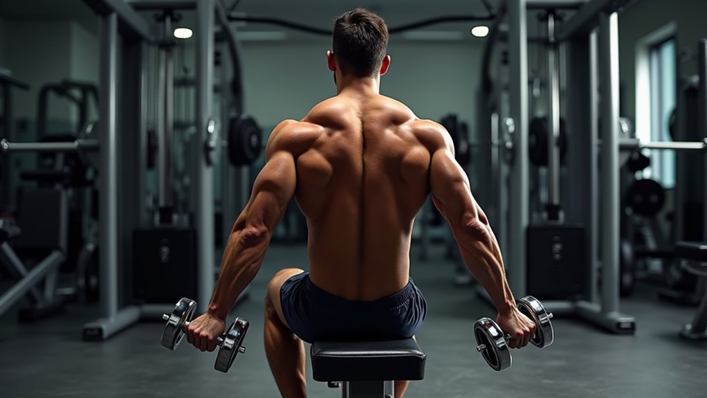 seated dumbbell rear delt fly