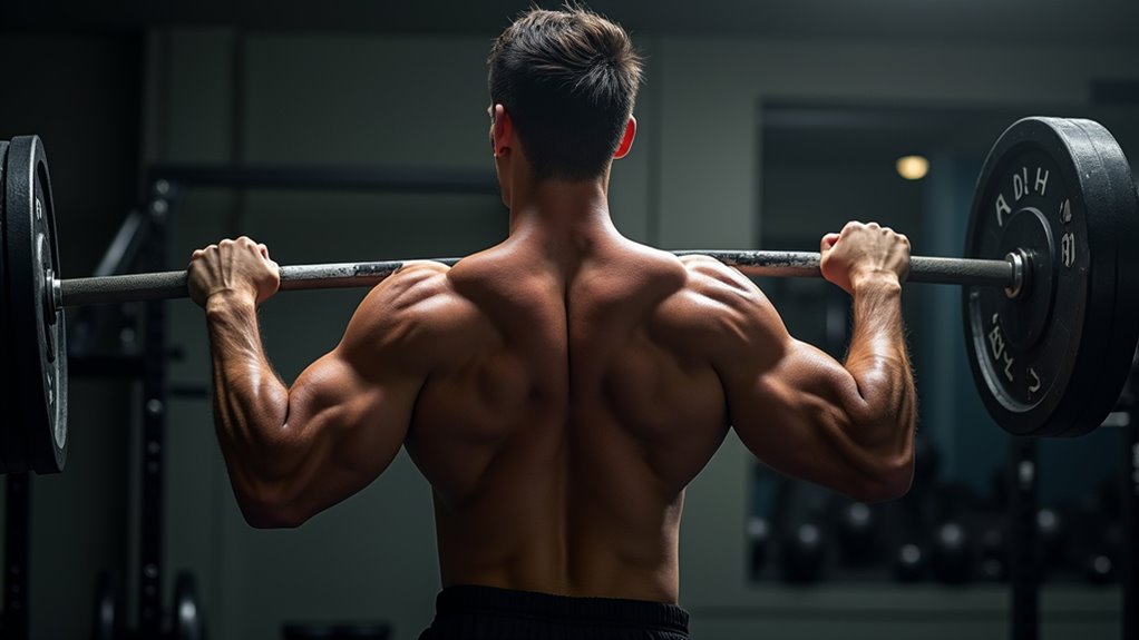 underhand grip barbell rows